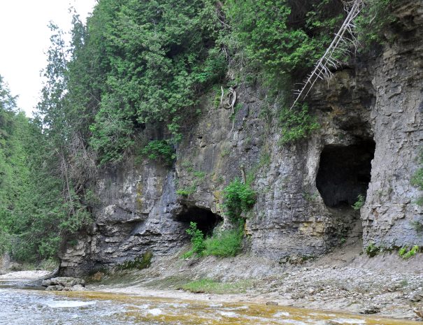 Elora Gorge caves.